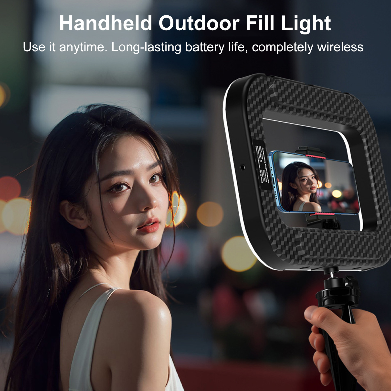 Photography Lighting System - Rechargeable Cell Phone Light Handheld Phone