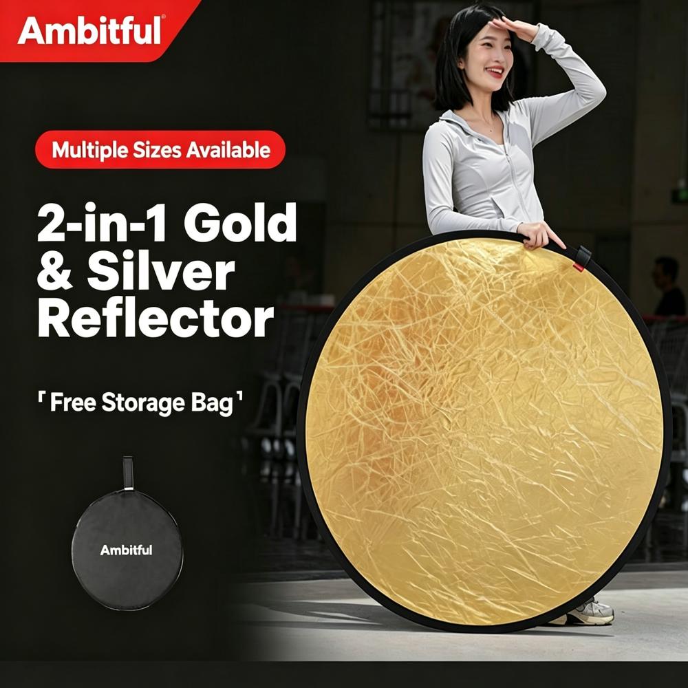 Reflector Disc Silver - Ambitful 2in1 30/60/80/110cm Multi-Disc Diffuers Light