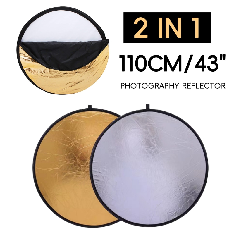 Reflector Disc Silver - 110cm Photography Mini Reflector 2 in