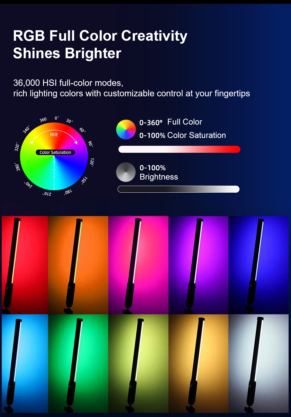 LUXCEO P300 RGB Tube 5W 380LM  - Torjim Rgb Photography Video Lighting review and price