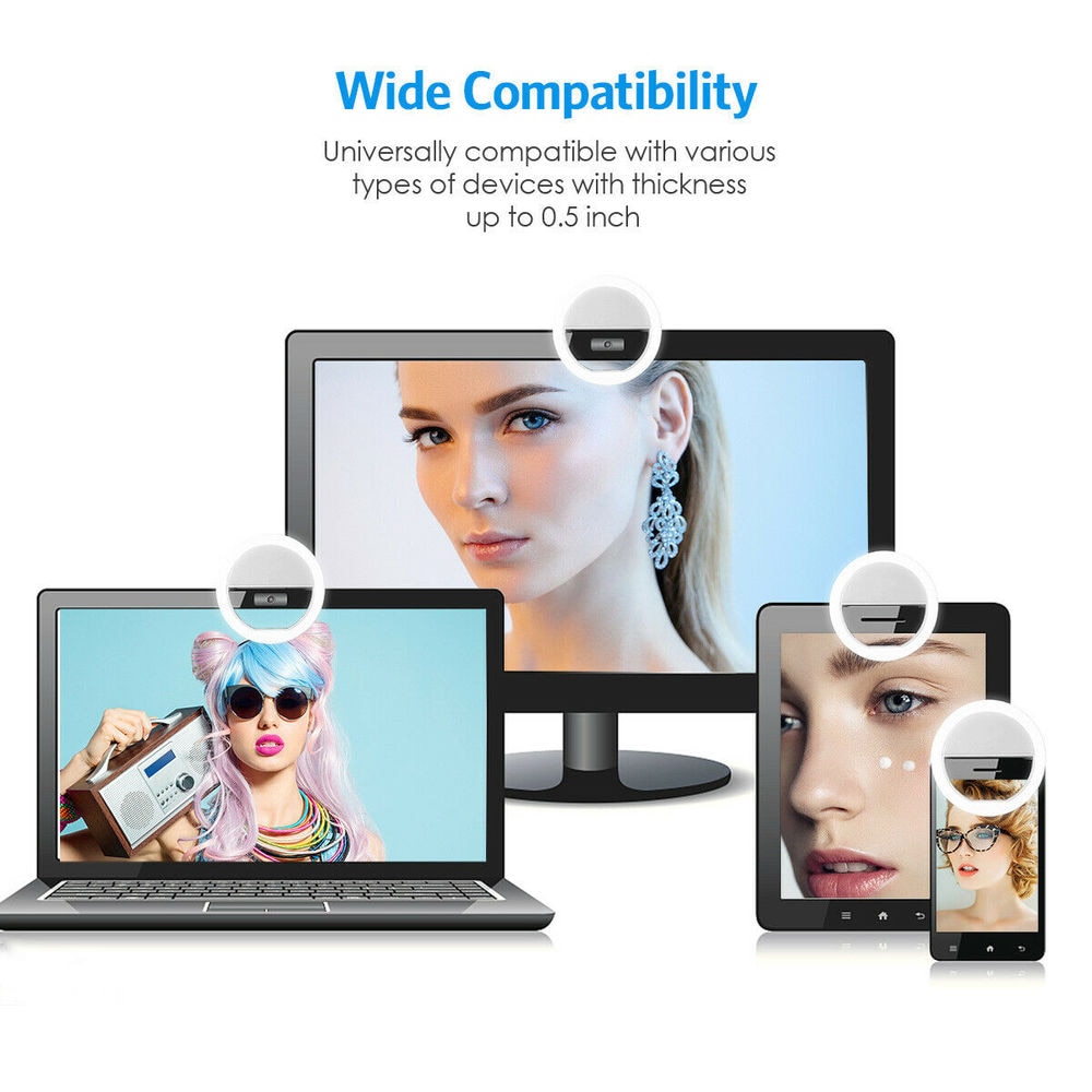 USB Rechargeable LED Selfie Ri - Photography Lighting Professional review and price
