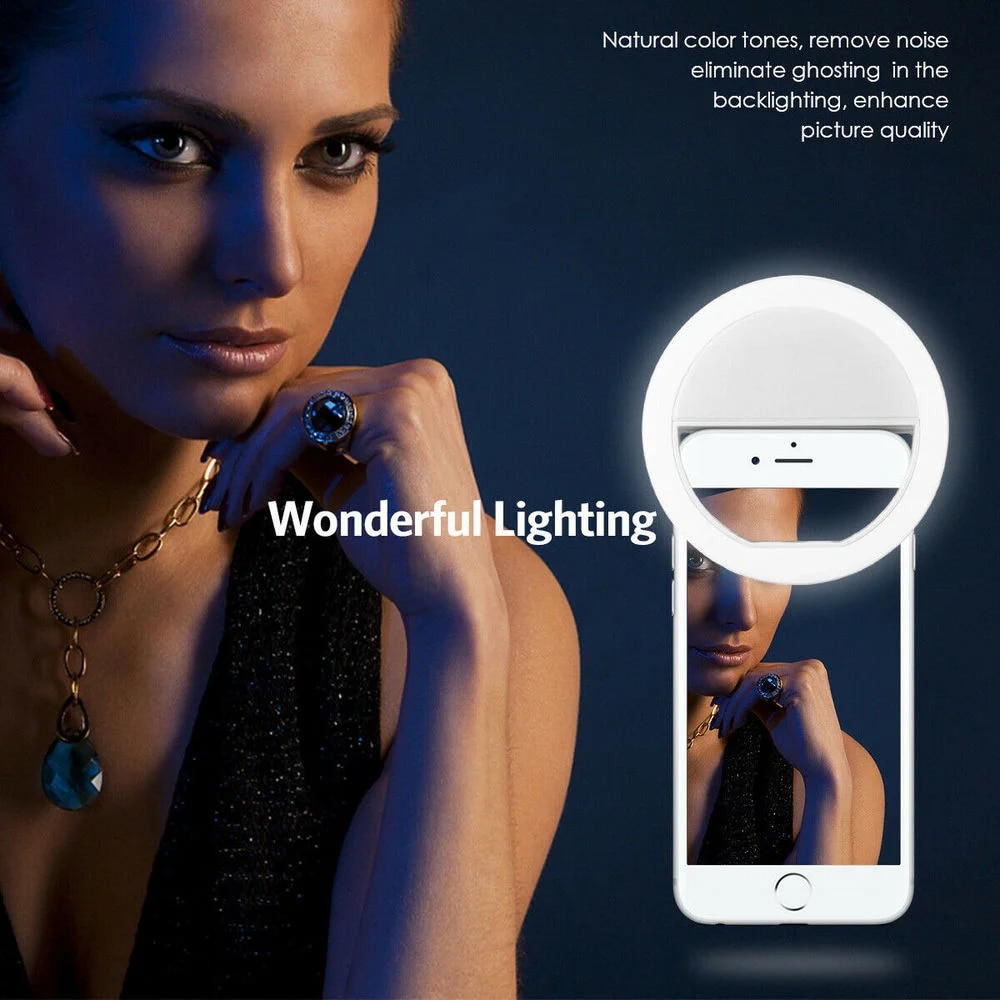 USB Rechargeable LED Selfie Ri - Photography Lighting Professional review and price