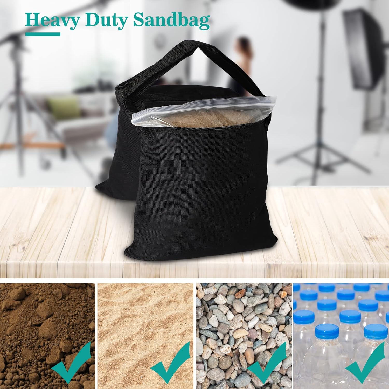 Aimosen 4 Packs Sandbags Weigh - Photography Lighting Weight Bags review and price