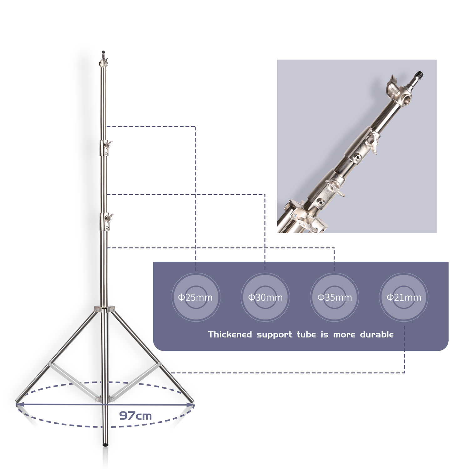 SH 2.8M Stainless Steel Light  - Photography Lighting System review and price