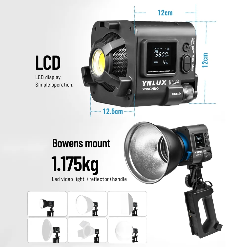 YONGNUO YNLUX100 100W 3200K-56 - Photography Lighting Video review and price
