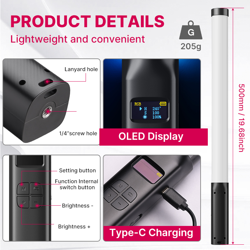 Ulanzi VL119 Handheld RGB Colo - Torjim Rgb Photography Video Lighting review and price