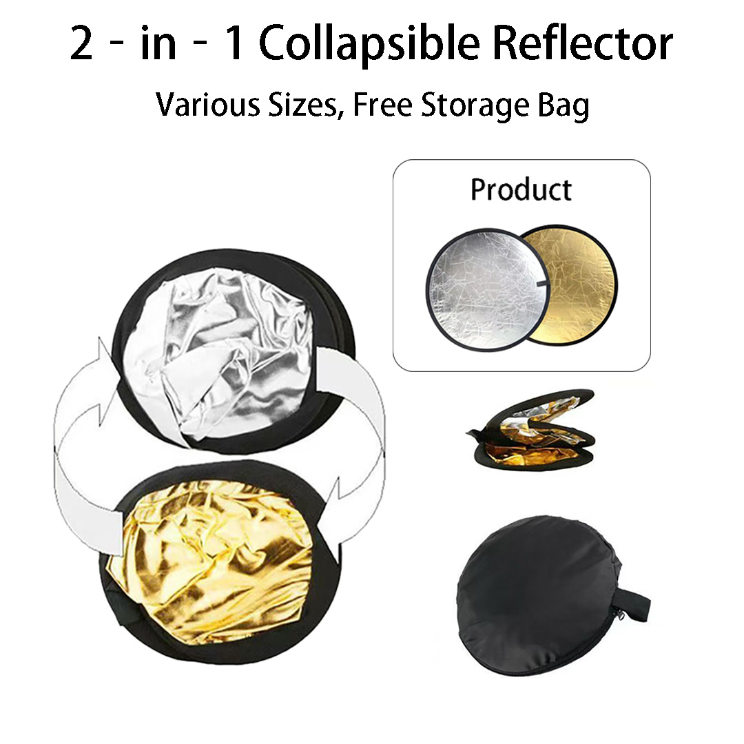 30、60cm Round Dual‑Sided Silve - Reflector Disc Silver review and price