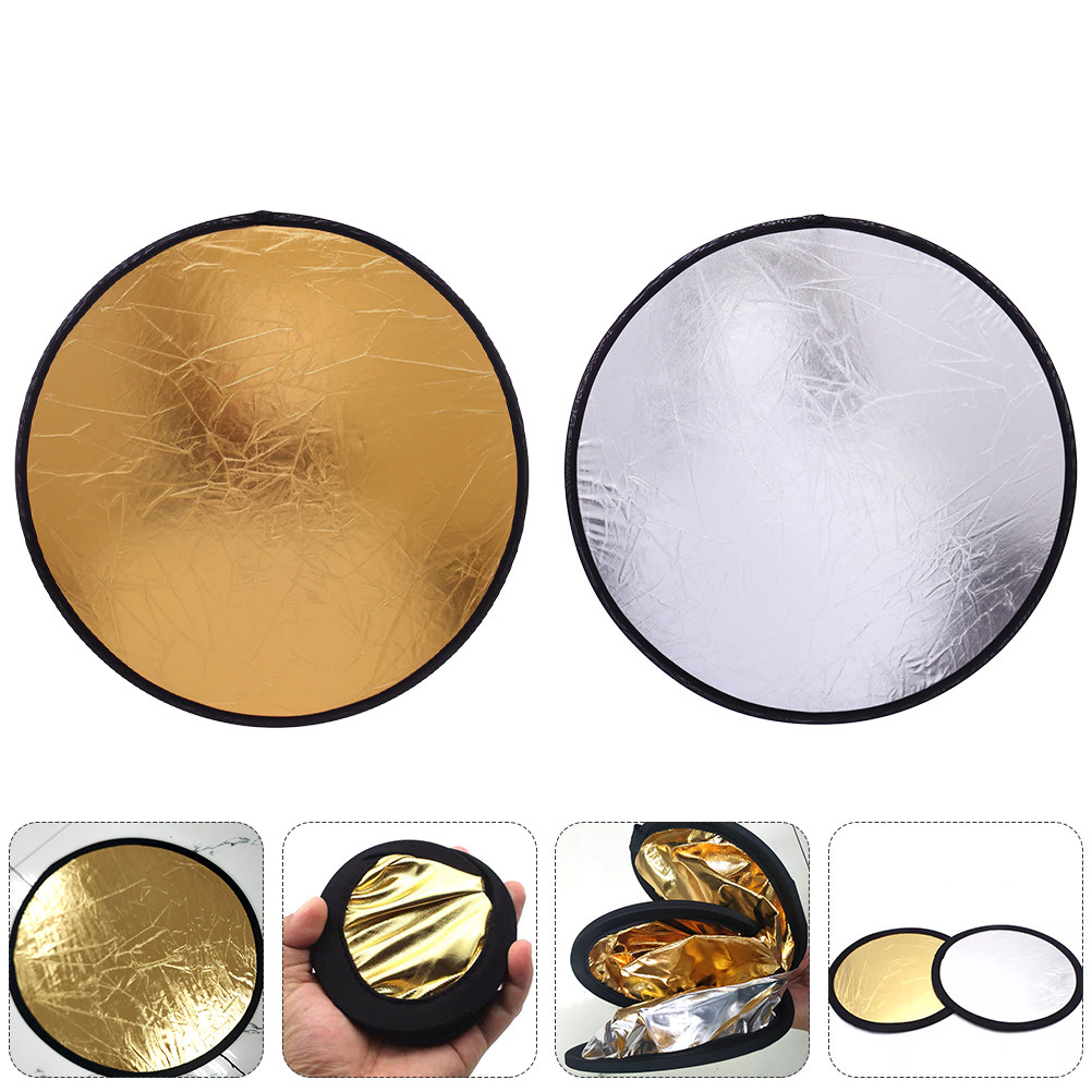 2Pcs Professional Photography  - Reflector Disc Silver review and price