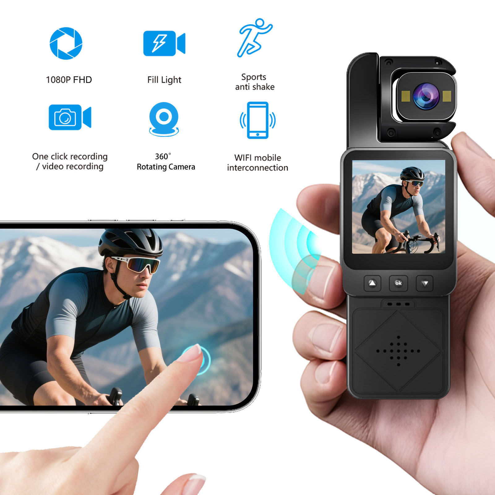 DV02 4K Handheld Action Camera - Photography Lighting System review and price