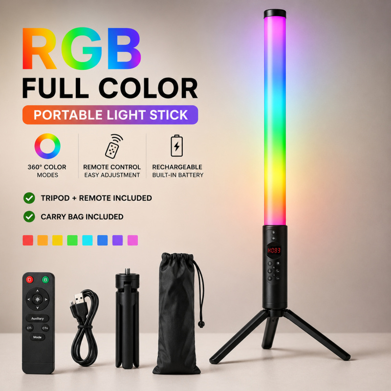 RGB Handheld Video Light Wand, - Torjim Rgb Photography Video Lighting review and price