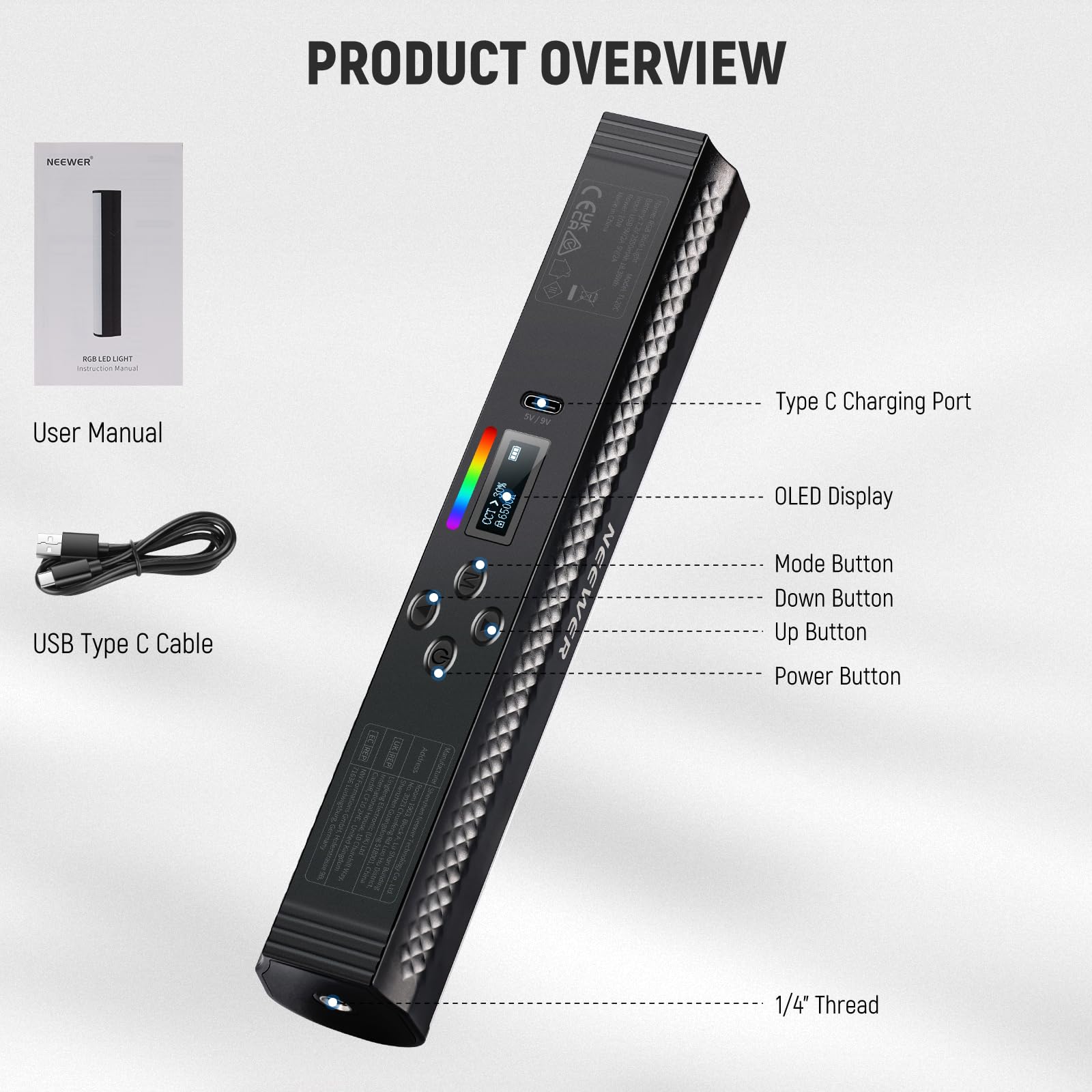 NEEWER RGB Light Wand with APP - Torjim Rgb Photography Video Lighting review and price