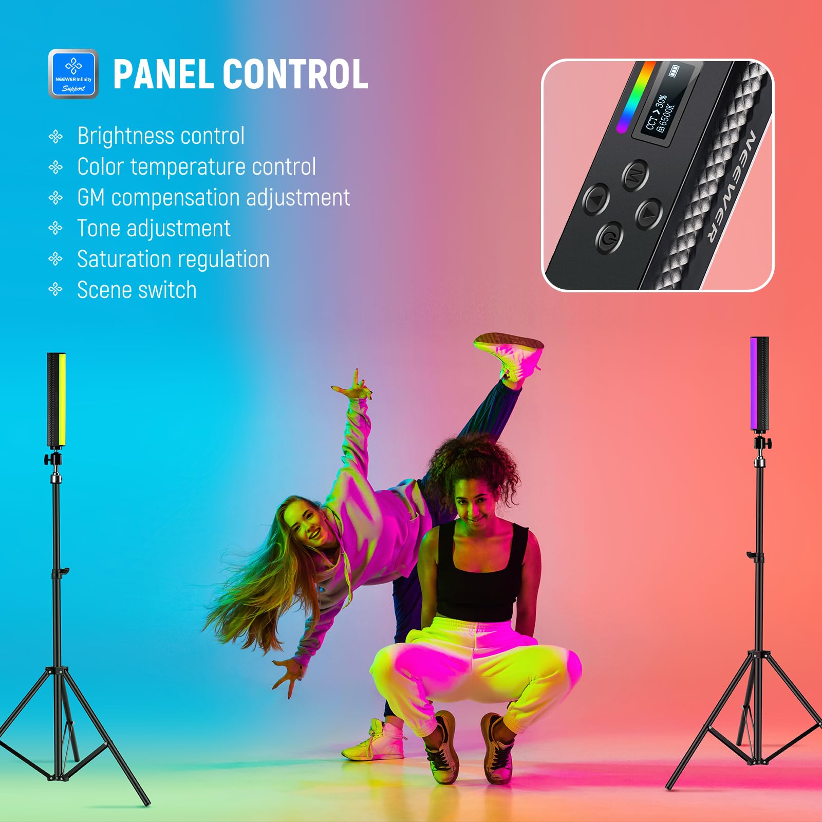 NEEWER RGB Light Wand with APP - Torjim Rgb Photography Video Lighting review and price
