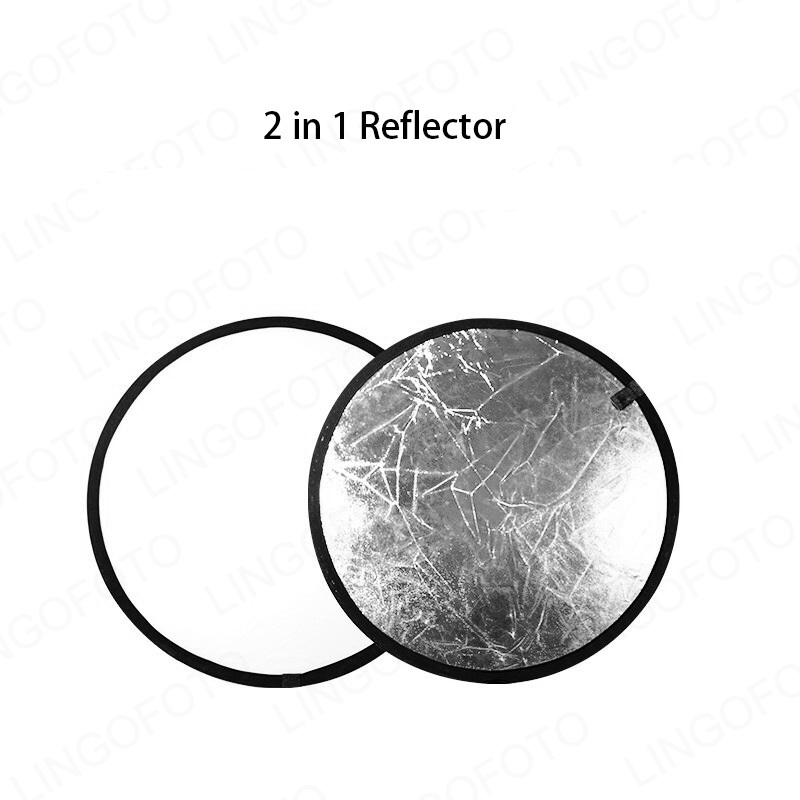 2 in 1 , 40cm Collapsible Roun - Reflector Disc Silver review and price