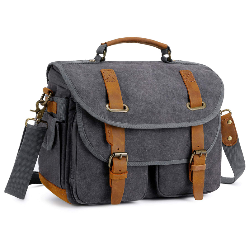 Canvas Cow Leather Camera Bag  - Photography Lighting Weight Bags review and price