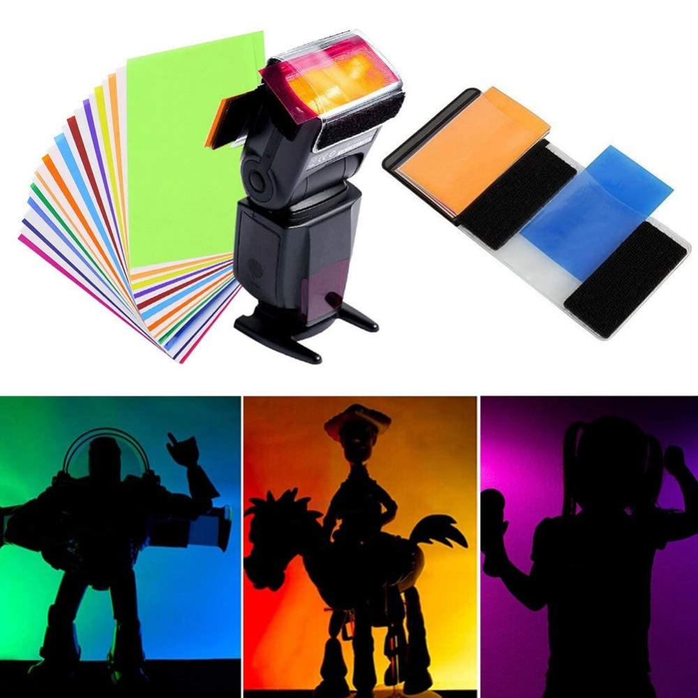 12 Colors Camera Flash Gels Li - Photography Lighting With Flash review and price