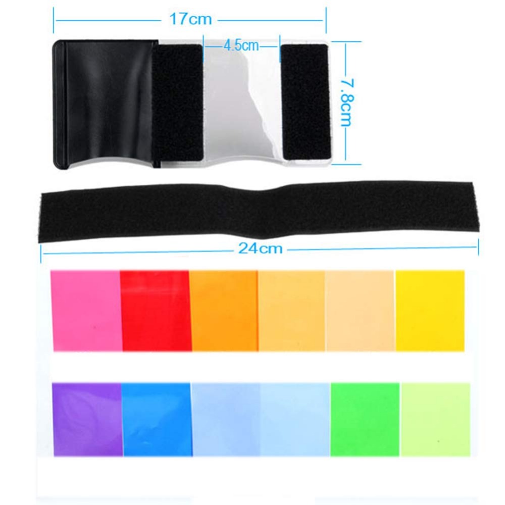 12 Colors Camera Flash Gels Li - Photography Lighting With Flash review and price