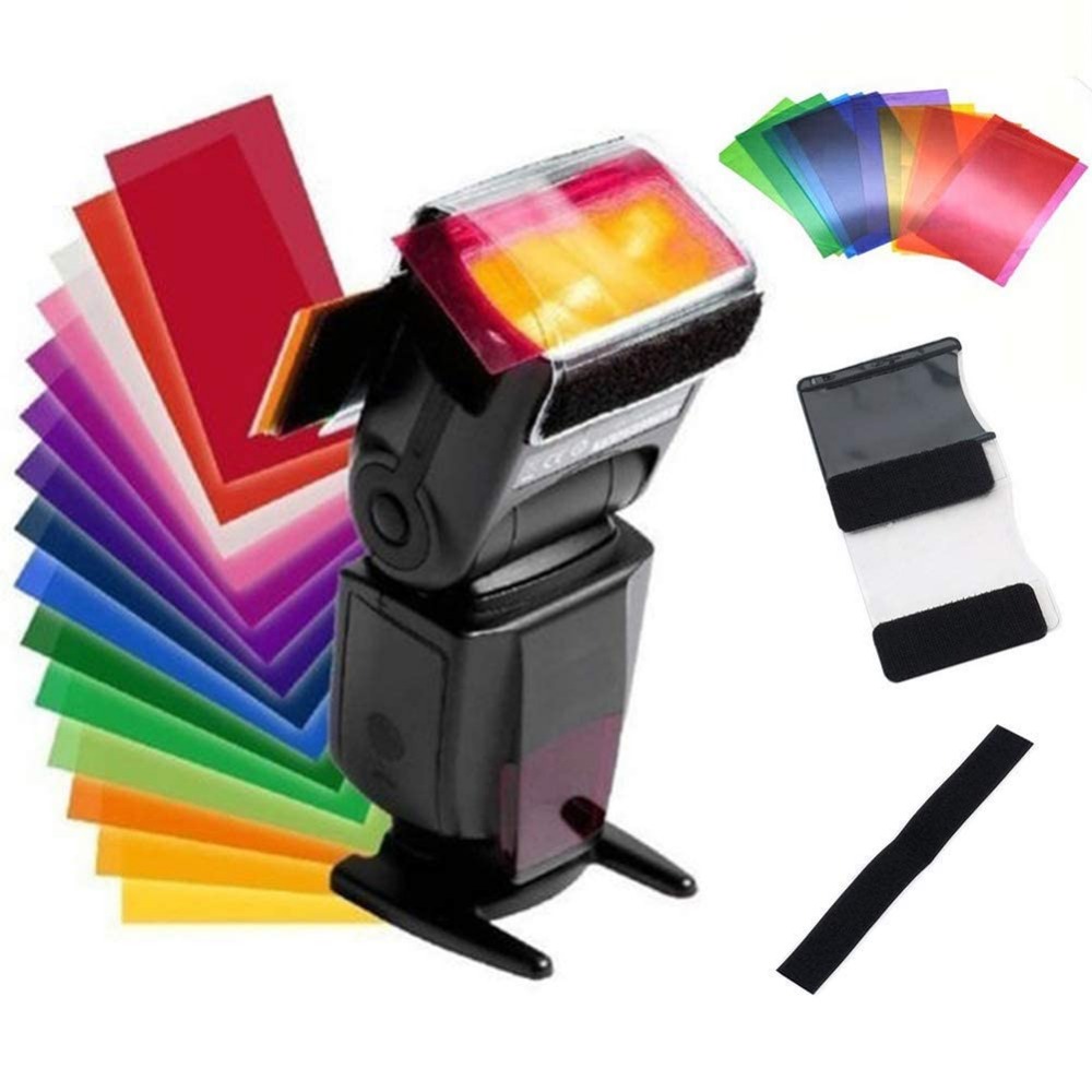 12 Colors Camera Flash Gels Li - Photography Lighting With Flash review and price