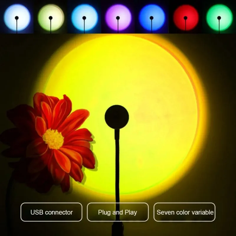 Mini USB ED Sunset Lamp Nightl - Torjim Rgb Photography Video Lighting review and price