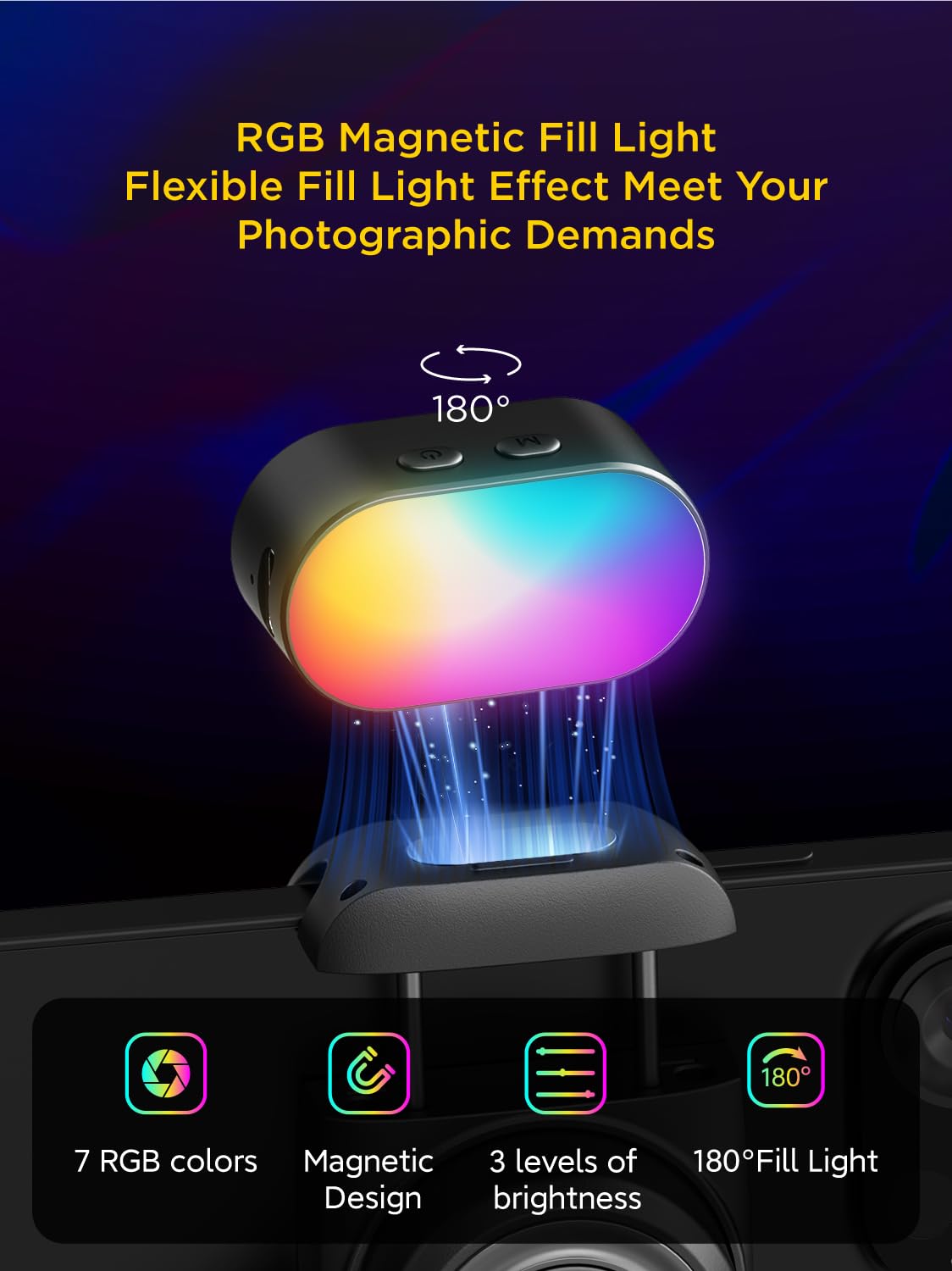 AOCHUAN RGB Magnetic Fill Ligh - Torjim Rgb Photography Video Lighting review and price